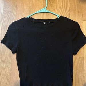 black full length T shirt
